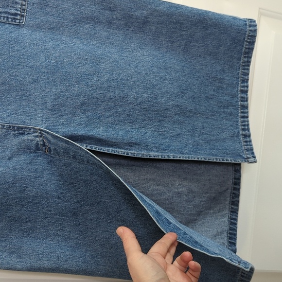Paul Harris Blue Denim Carpenter Style Maxi Skirt Vintage Retro Y2K 12 - Picture 11 of 12